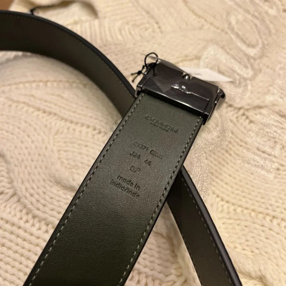 COACH ROLLER BUCKLE CUT TO SIZE REVERSIBLE BELT 38MM CY271 QBSB3 - Picture 5 of 9